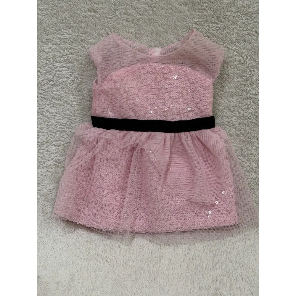 American Girl Doll Grace Thomas Opening Night Pink Layered Dress Ruffles Sequins